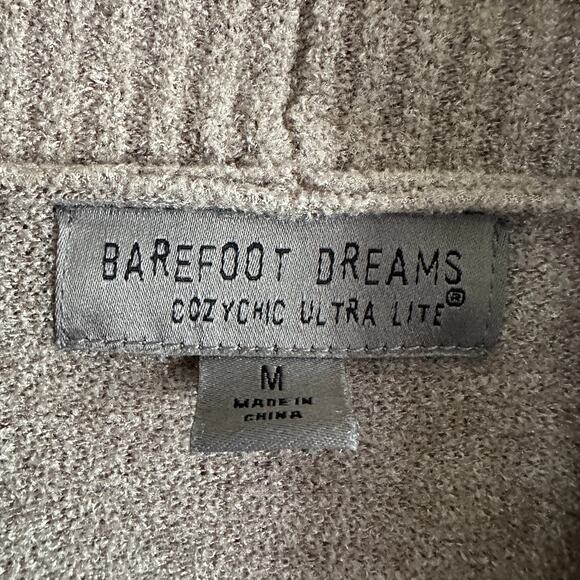 BAREFOOT DREAMS | CozyChic Ultra lite Belted Drape Ribbed Cardigan | Medium - Picture 3 of 5